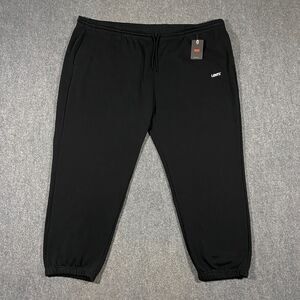 Levi's Fleece Jogger Sweatpants Adult 5XL Black White Logo Red Tab Comfort